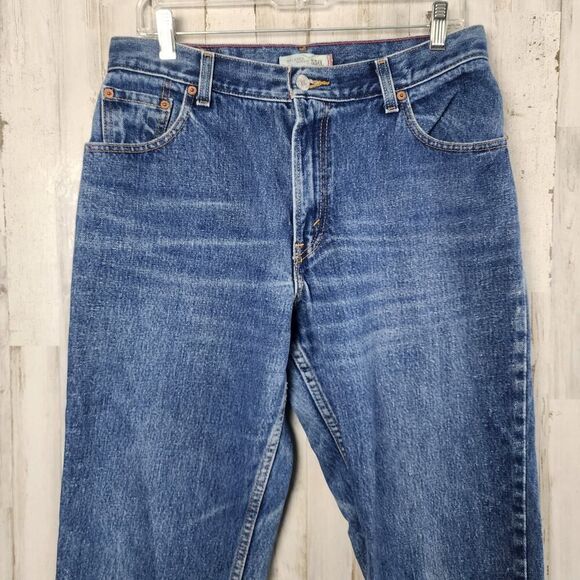 Vintage Levi's 550 Relaxed Tapered Jeans Blue Size 12 - Picture 4 of 10